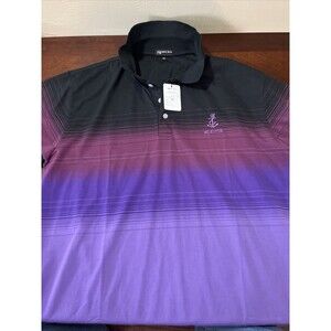 NWT Monte Bello St. Kitts Polo Shirt Mens 3XL Embroidered Logo Blue Short Sleeve